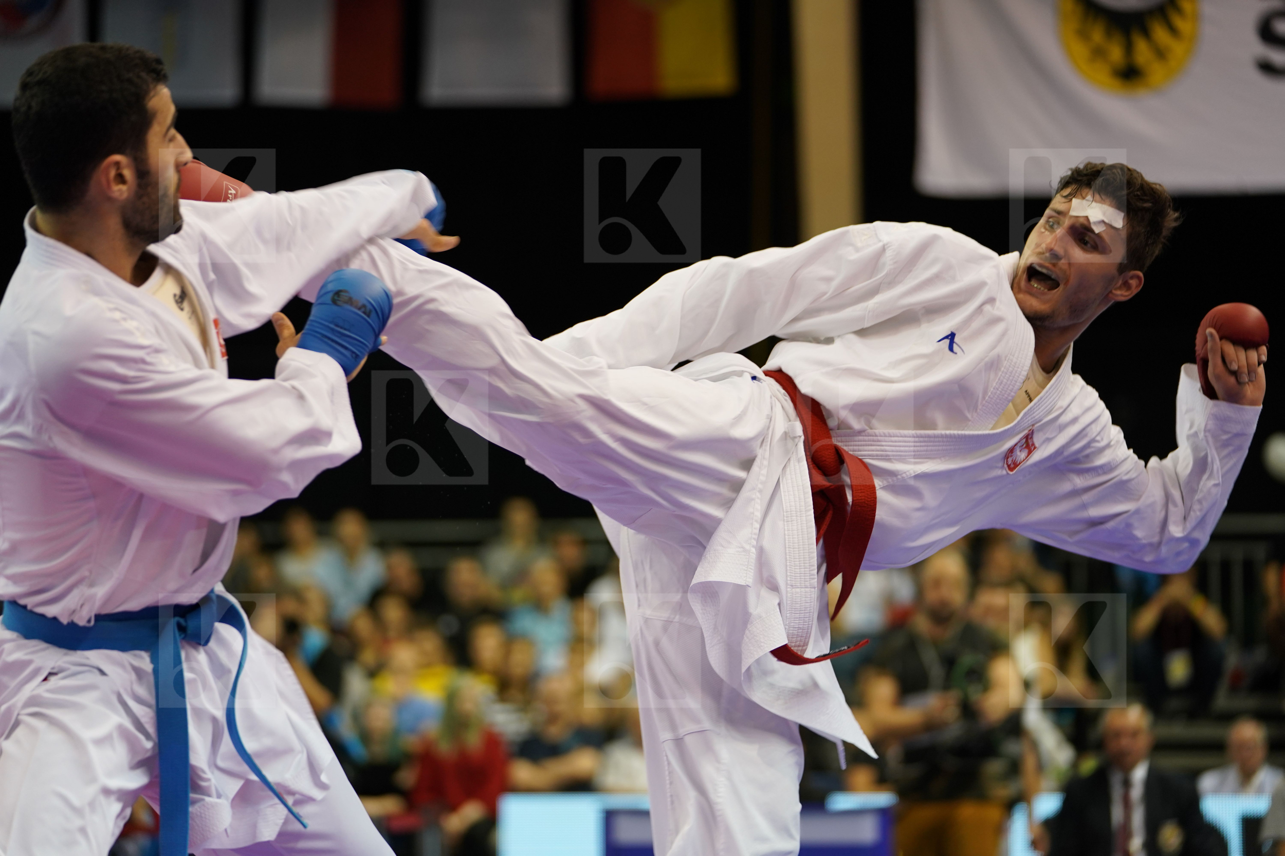 Aktas Ugur bronze match Male Kumite -84kg Poland Turkey Warda Kamil